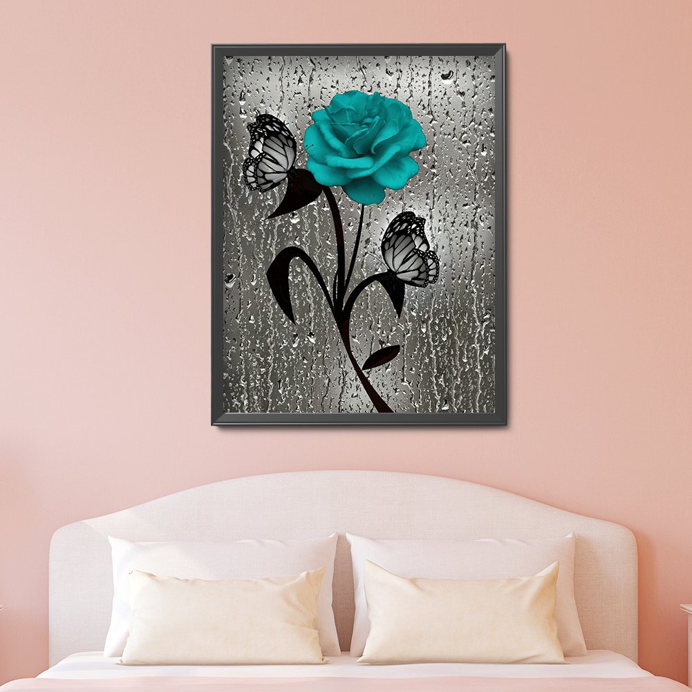 Diamond Painting - Full Round - Flower Butterfly I