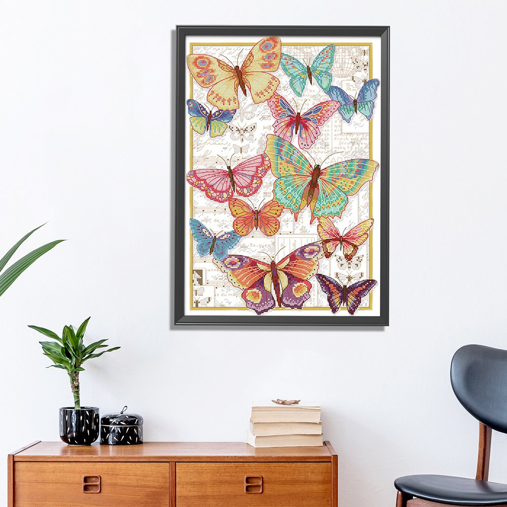 14ct Stamped Cross Stitch - Butterfly (32*43cm)