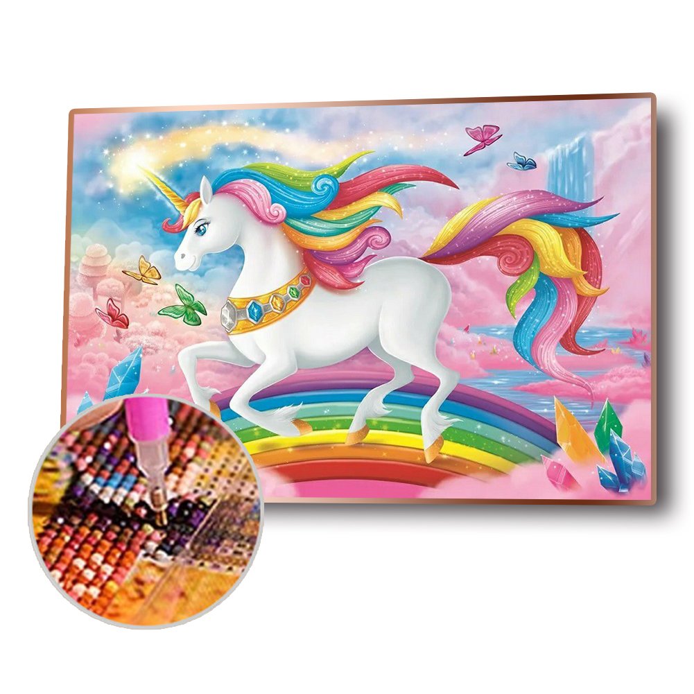 Diamond Painting - Full Round - Pink Unicorn