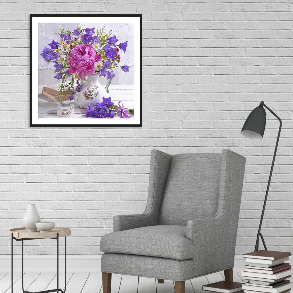 Diamond Painting - Full Round - Purple Flower B