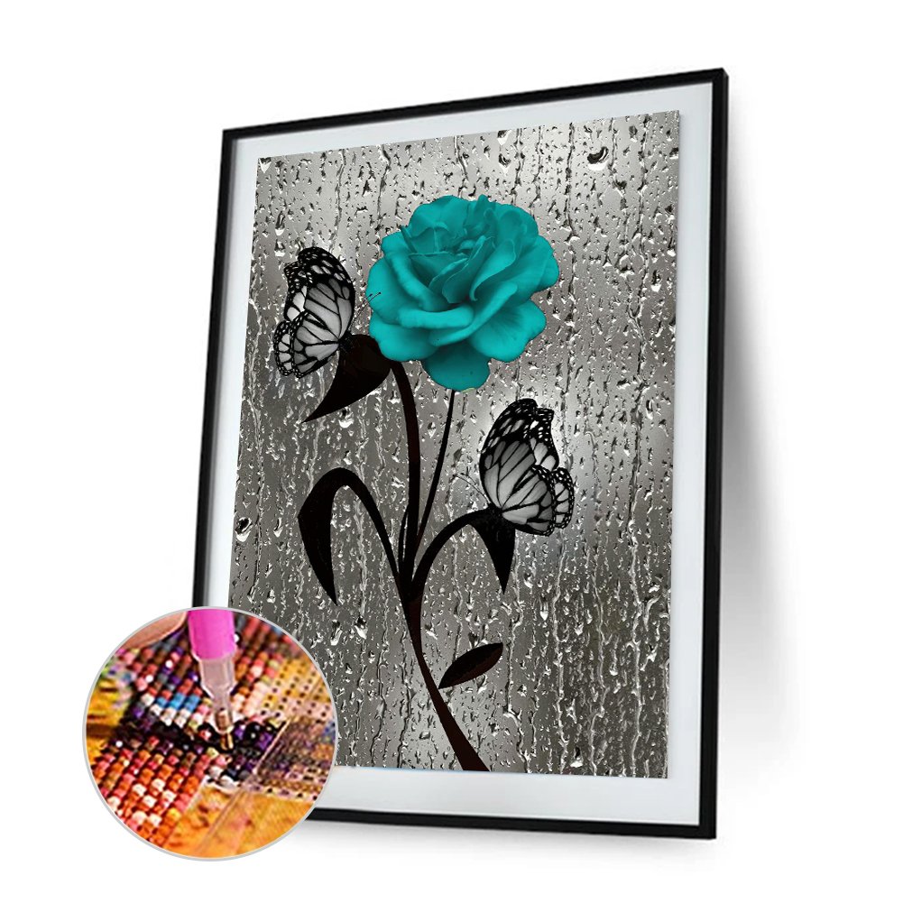 Diamond Painting - Full Round - Flower Butterfly I