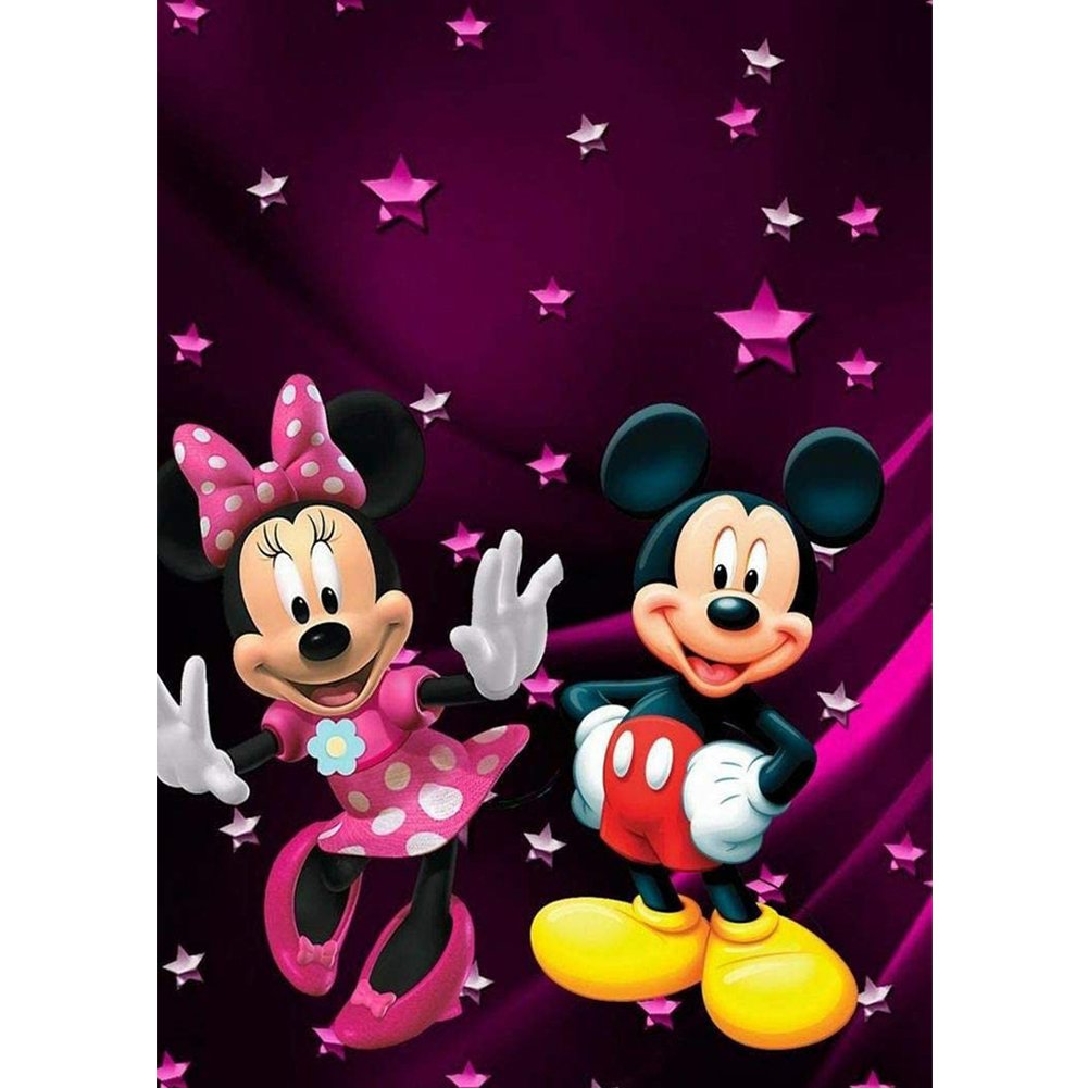 5D Diy Diamond Painting Kit Full Round Beads Cartoon Mouse