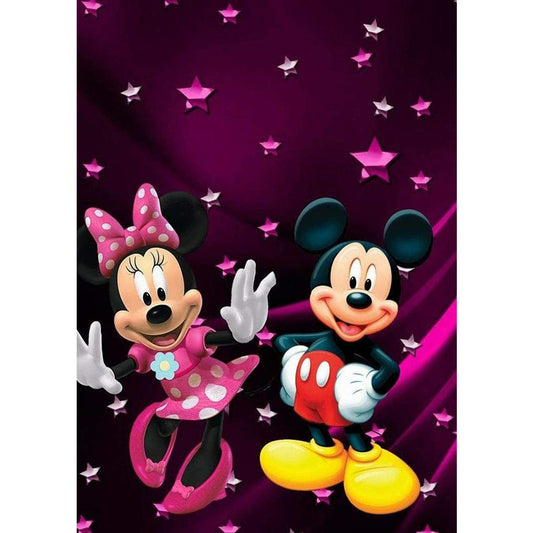5D Diy Diamond Painting Kit Full Round Beads Cartoon Mouse