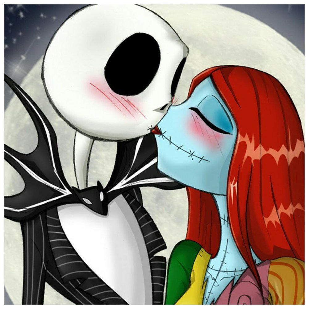 5D Diy Diamond Painting Kit Full Round Beads Jack & Sally
