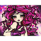 5D Diy Diamond Painting Kit Full Round Beads Girl with Big Eyes