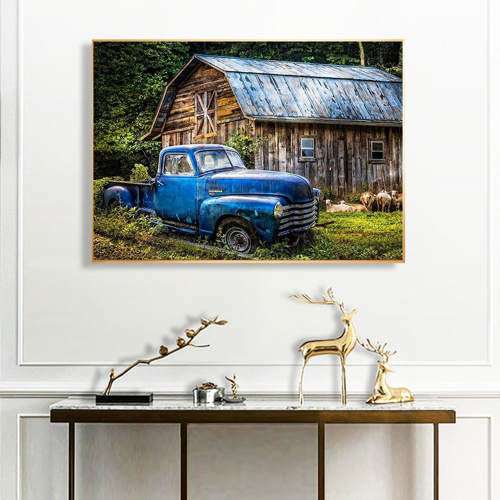 Diamond Painting - Full Round - Blue Car