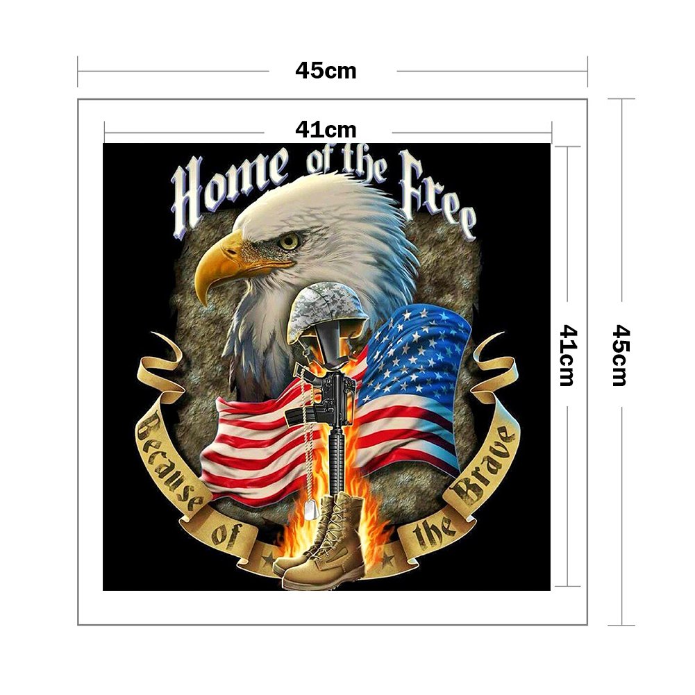 11ct Stamped Cross Stitch - Eagle Flag(45*45cm)