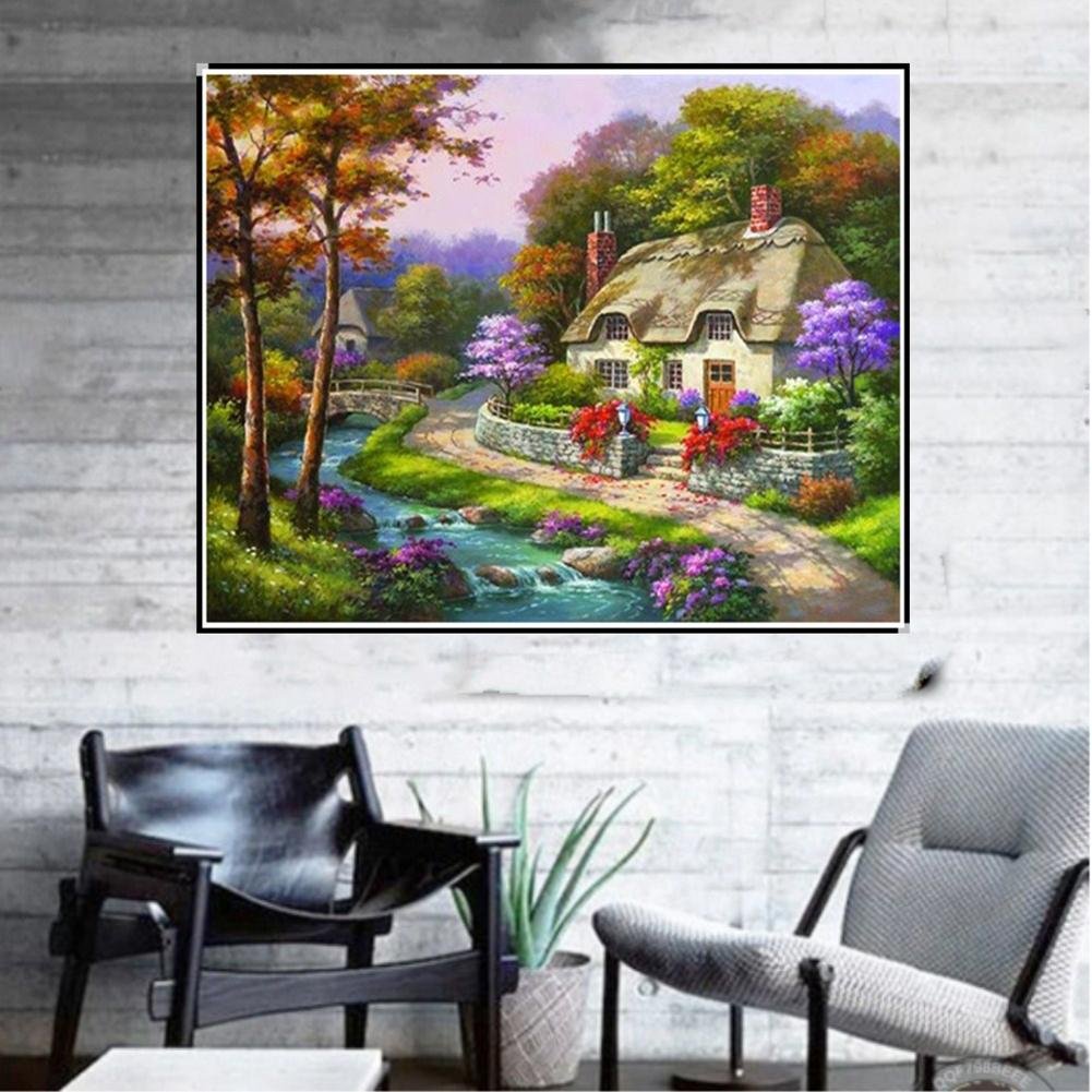 5D DIY Diamond Painting - Full Round - Countryside House