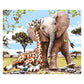 5D Diy Diamond Painting Kit Full Round Beads Lovely Elephant