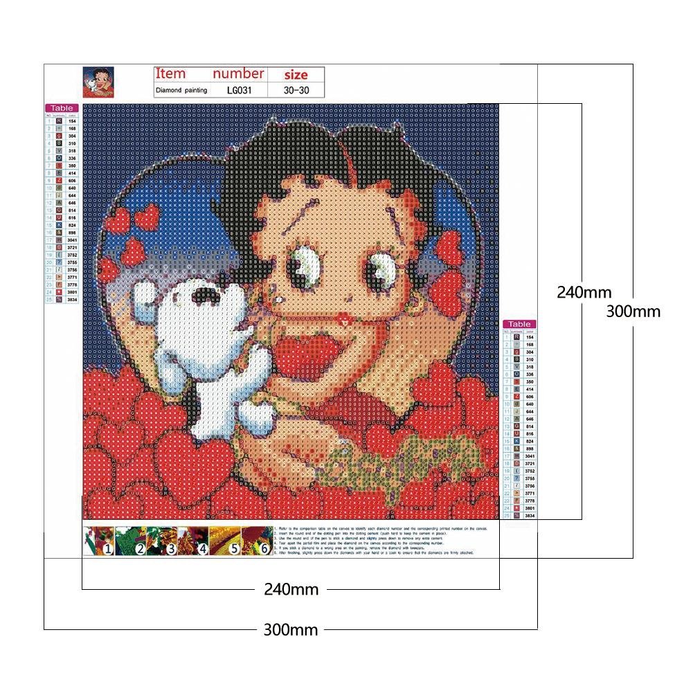 5D DIY Diamond Painting Kit - Full Round - Betty Boop A