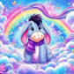 eeyore rainbow cartoon animation diamond art kit