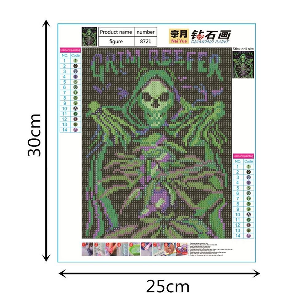 5D DIY Diamond Painting Kit - Full Round - Skull
