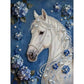 DIY Pearl Painting With Frame - Handmade Self-Adhesive Pearls - Horse (30*40cm) A