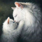5D DIY Diamond Painting Kit - Full Round - Cat Mom & Kid