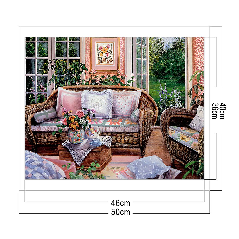 11ct Stamped Cross Stitch -Garden House(50*40cm)