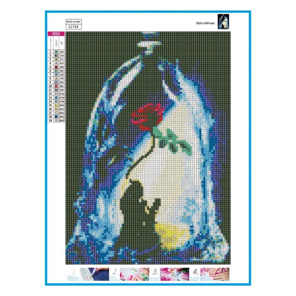 Diamond Painting - Full Round - True Love Rose