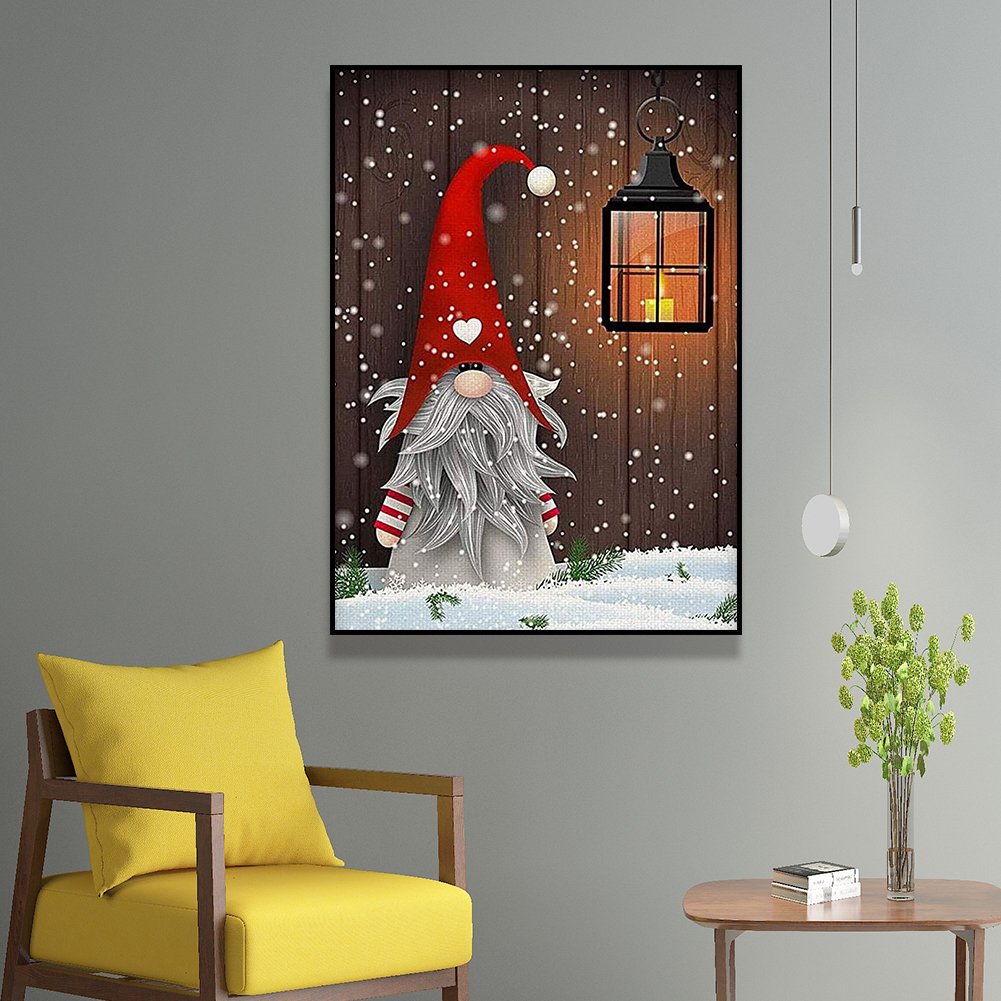 5D DIY Diamond Painting Kit - Full Round - Goblin Gnome Christmas