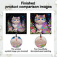 DIY Pearl Painting With Frame - Handmade Self-Adhesive Pearls - Cat (25*25cm) C