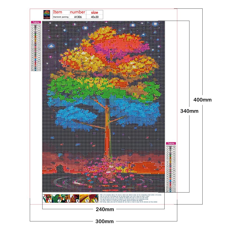 5D DIY Diamond Painting Kit - Full Round - Luminous Tree