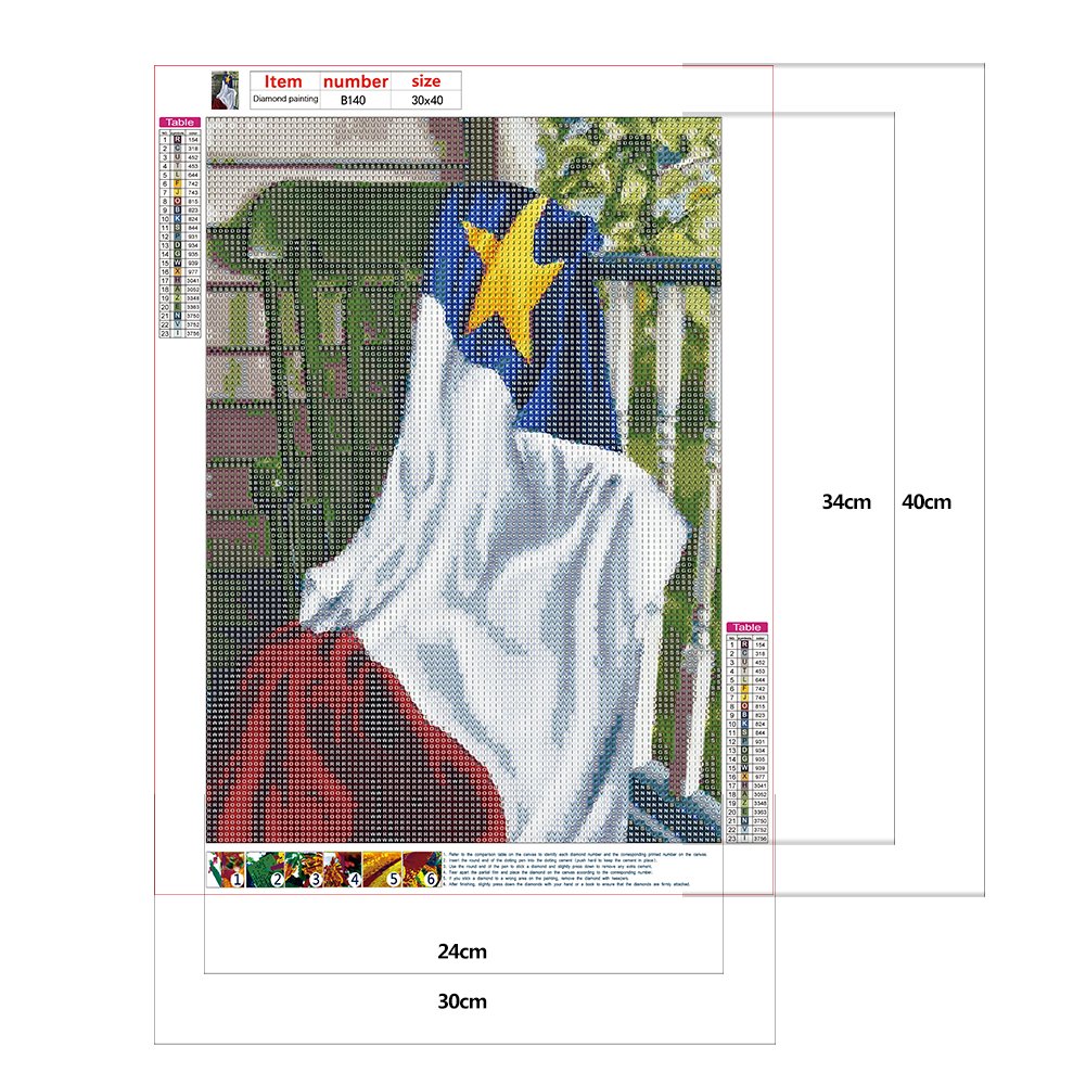 Diamond Painting - Full Round - National Flag