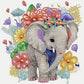 DIY Elephant Crystal Rhinestone Diamond Painting Kit