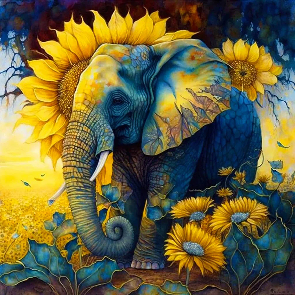 Diamond Painting - Full Round / Square - Elephant
