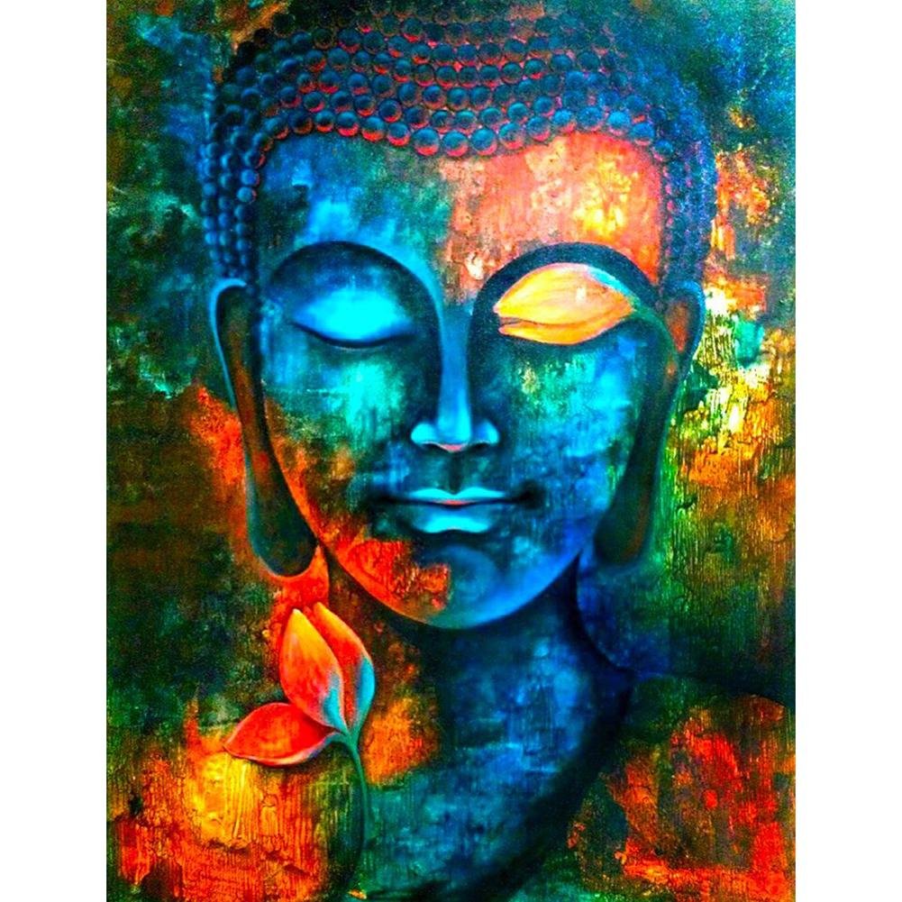 5D Diy Diamond Painting Kit Full Round Beads Buddha