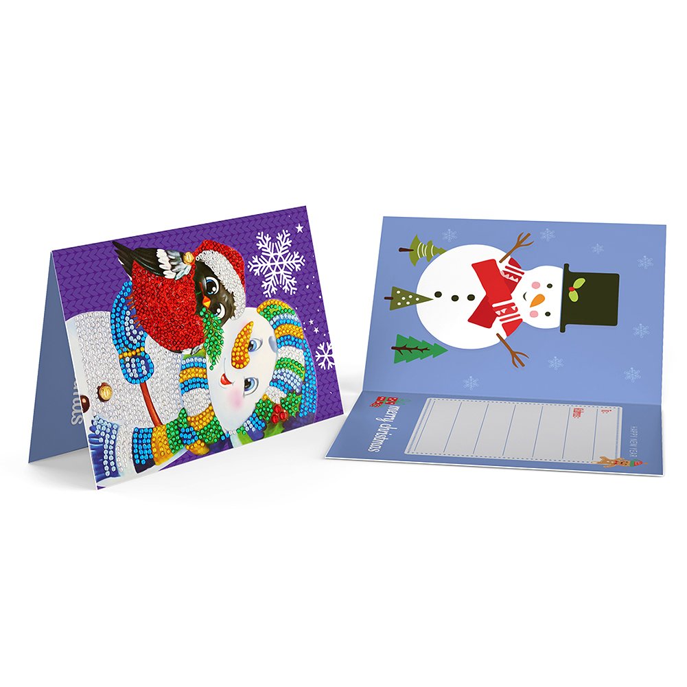 DIY Diamond Painting Greeting Card - Snowman C