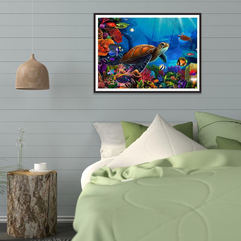 Diamond Painting - Full Round - Swimming Turtle 3