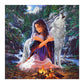 5D Diy Diamond Painting Kit Full Round Beads Wolf Girl
