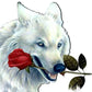 White Wolf Partial Round Beads Diamond embroidery kits