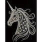 DIY Pearl Painting With Frame - Handmade Self-Adhesive Pearls - Unicorn (30*40cm) B