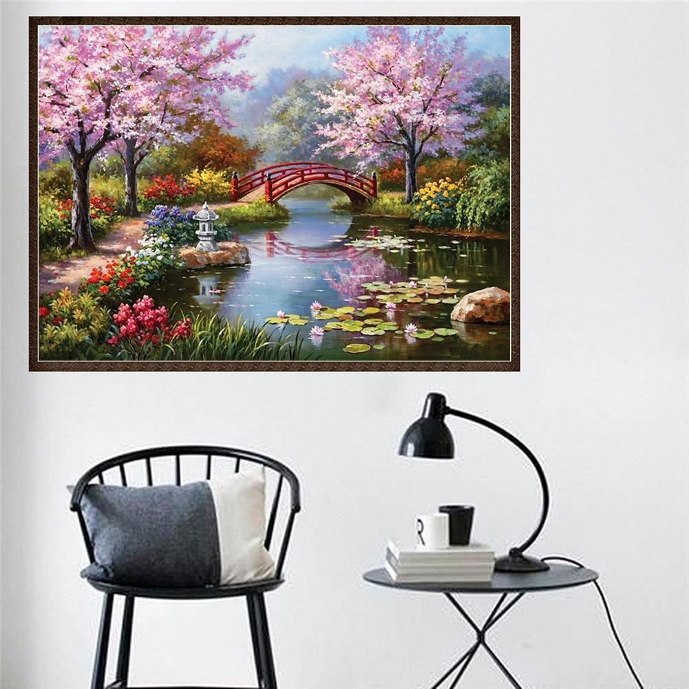 Diamond Painting - Full Round - Red Bridge (45*35cm)