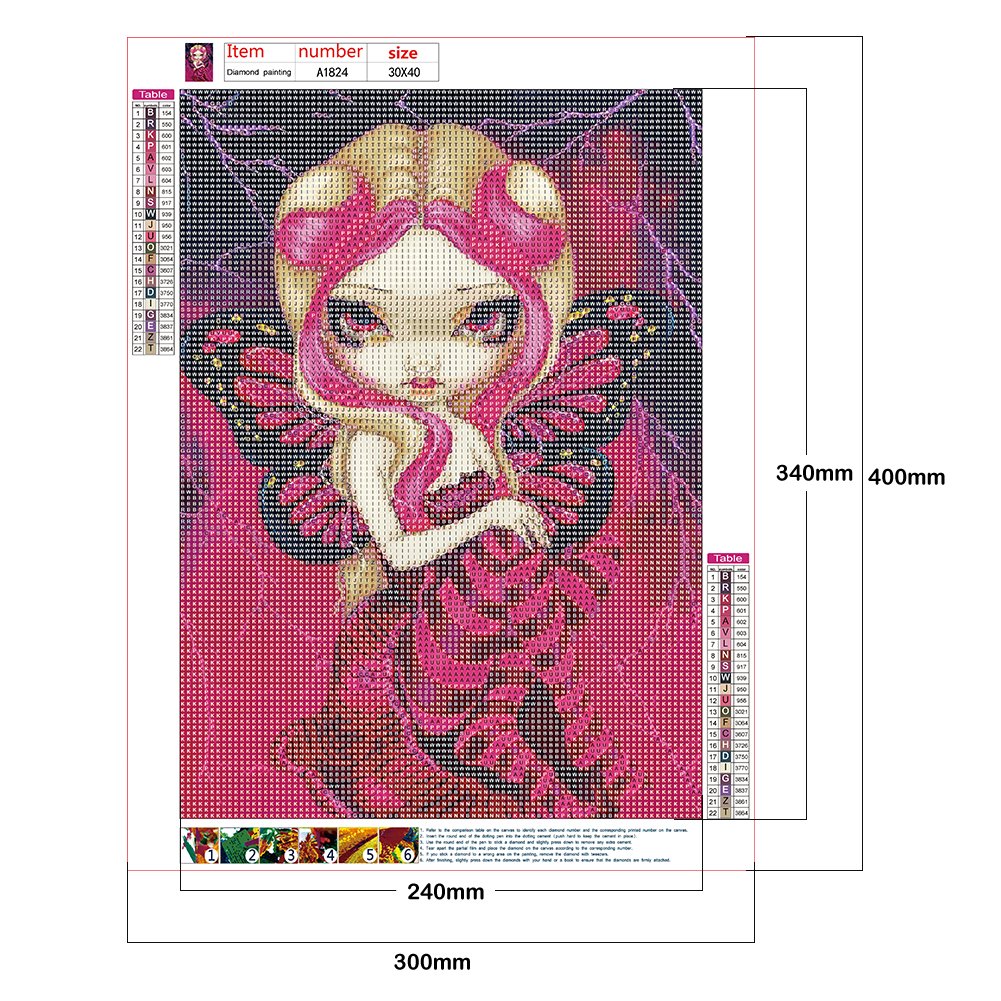 Diamond Painting - Full Round - Big Eyes Girl A