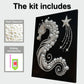 DIY Pearl Painting With Frame - Handmade Self-Adhesive Pearls - Dragon (30*40cm) B