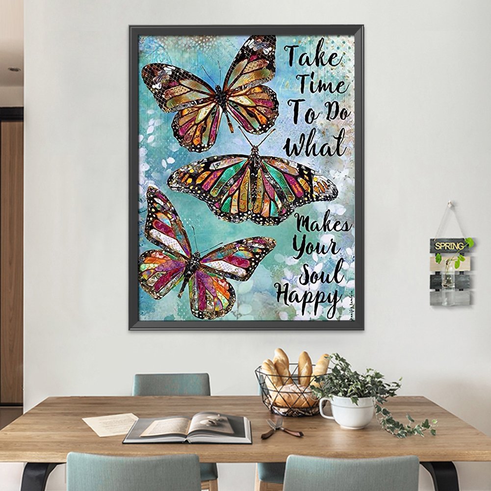 11CT Stamped Cross Stitch - Butterfly(30*40cm)