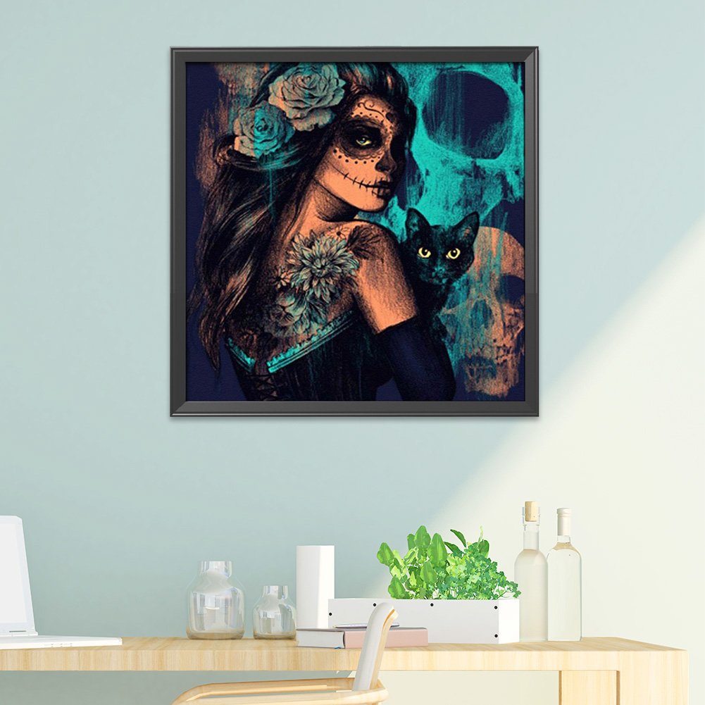 11ct Stamped Cross Stitch - Halloween Women (40*40cm)