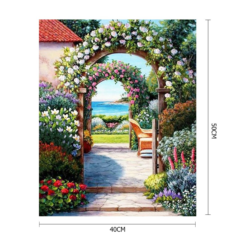11ct Stamped Cross Stitch - Yard Door (40*50cm)