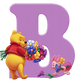 Round Beads Diamond Paintings Art Letter B Winnie The Pooh