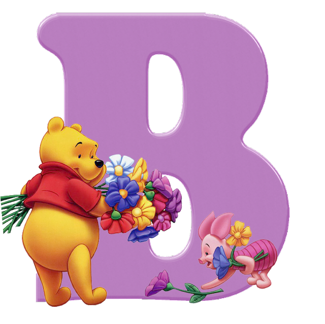 Round Beads Diamond Paintings Art Letter B Winnie The Pooh