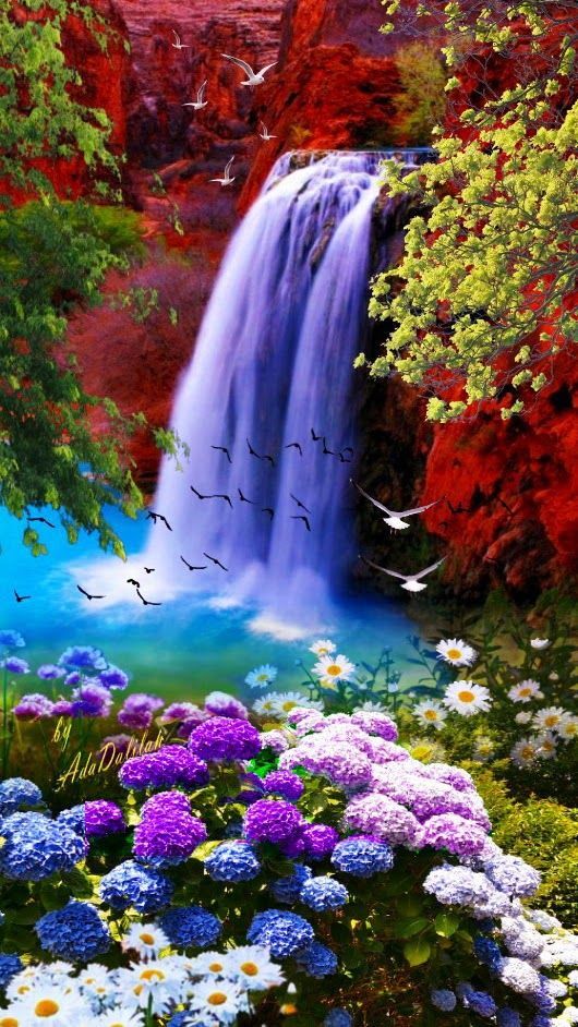 Waterfall | Full Round/Square Diamond Painting Kits 40x70cm 50x80cm A