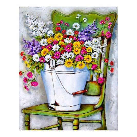 11ct Stamped Cross Stitch Flowers(40*50cm)