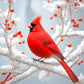 Diamond Painting - Full Round / Square - Red Cardinal In Branch
