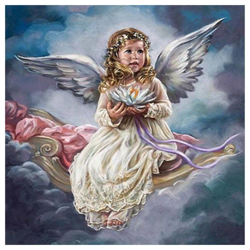 5D Diy Diamond Painting Kit Full Round Beads Little Angel