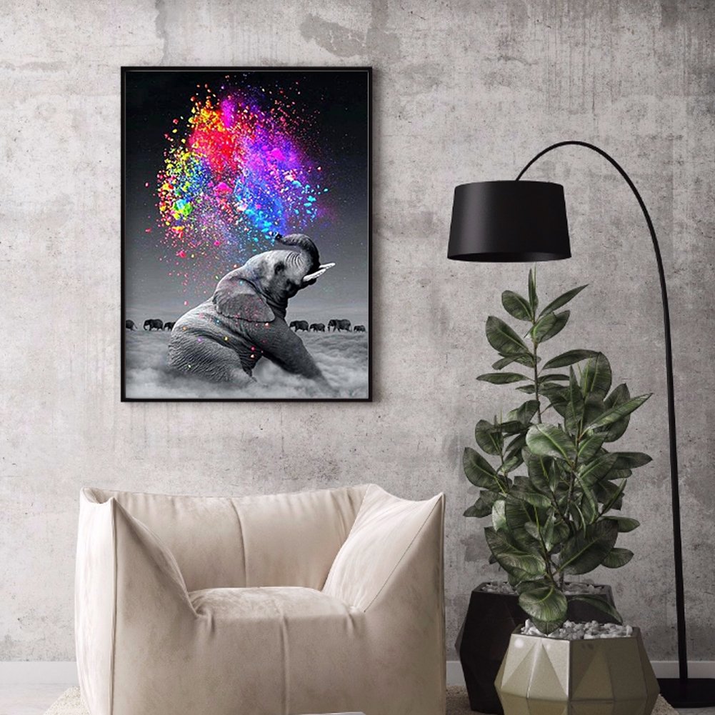 Diamond Painting - Full Round - Elephant Spraying