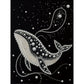 DIY Pearl Painting With Frame - Handmade Self-Adhesive Pearls - Whale (30*40cm) B