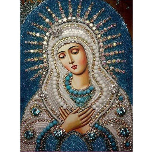 5D DIY Special shaped Diamond Painting Buddhism Crystal Rhinestone Virgin Maria