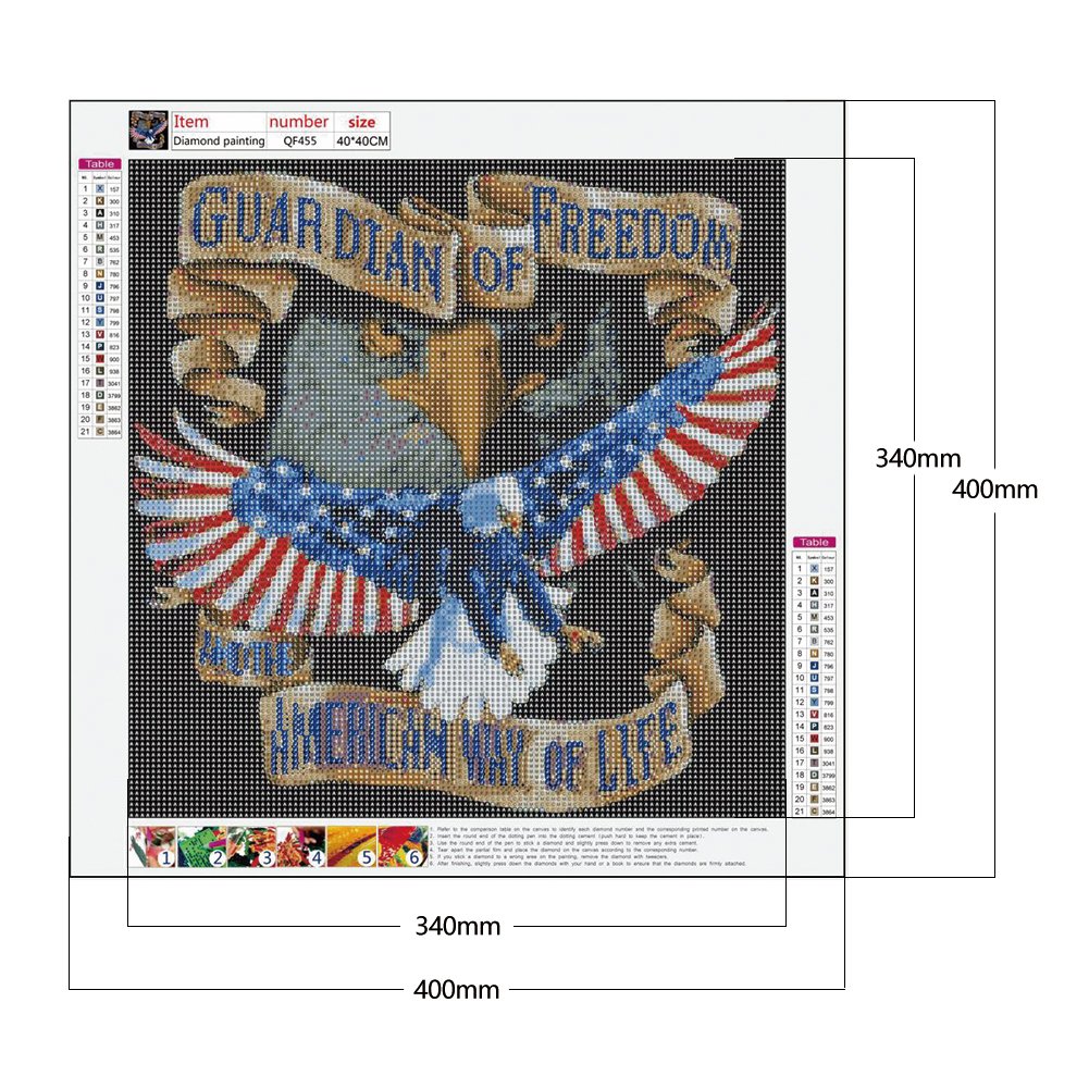 Diamond Painting - Full Round - Flying Eagle (40*40cm)
