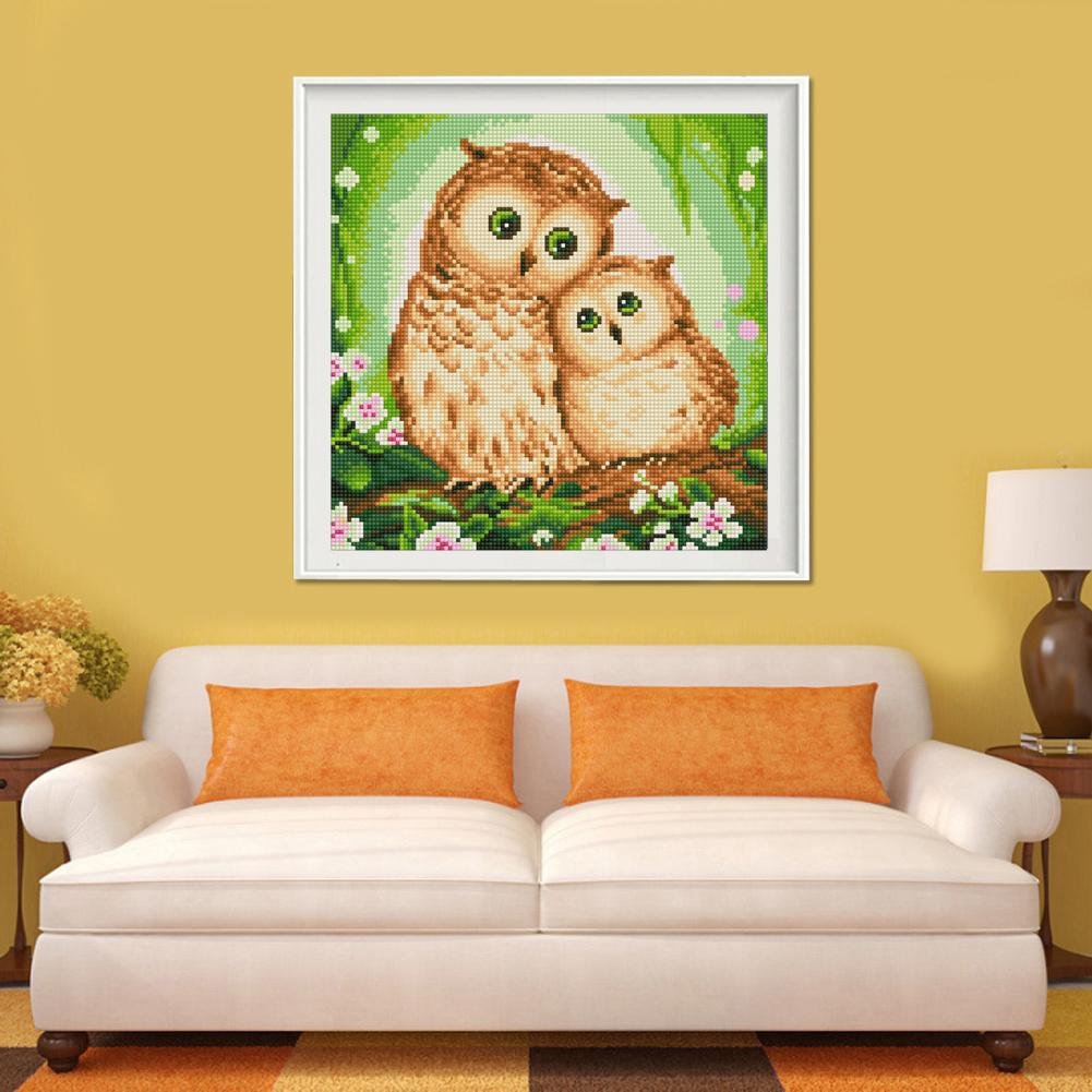 Diamond Painting - Full Round - Cartoon Owl 1