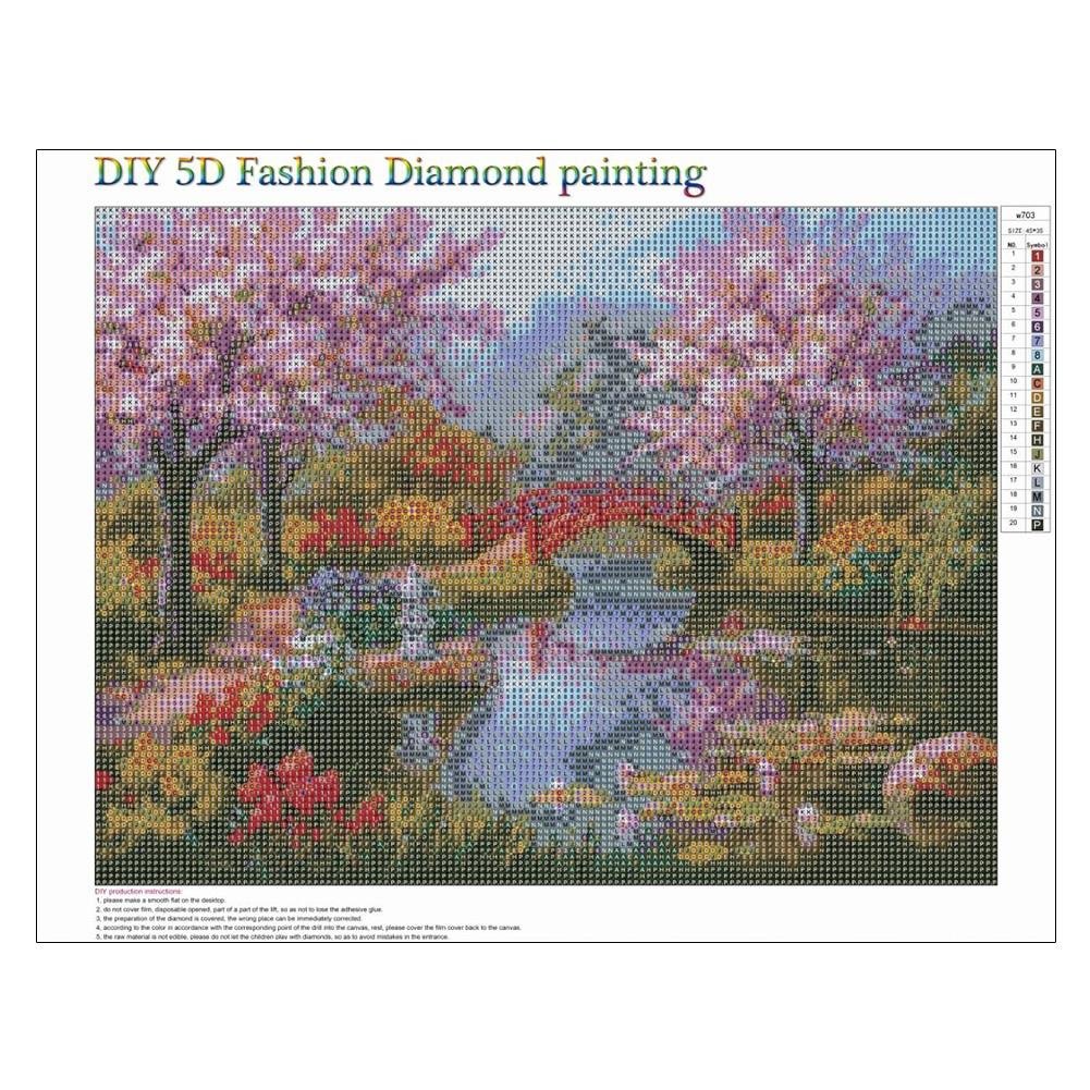 Diamond Painting - Full Round - Red Bridge (45*35cm)
